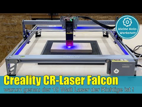 Creality 10 Watt CR-Laser Falcon⏐was kann der Laser?⏐ Test Deutsch⏐kleine holzwerkstatt