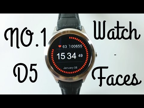 NO.1 D5 Smartwatch Test / Review - Watchfaces