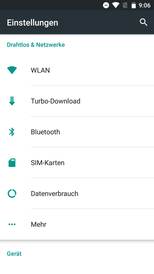 Elephone P9000 Smartsettings