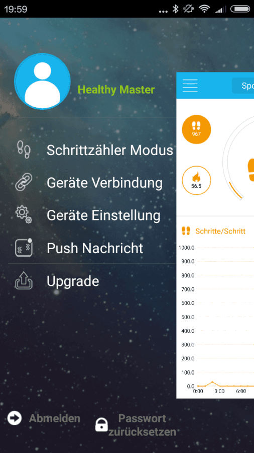 Zeroner App Übersicht