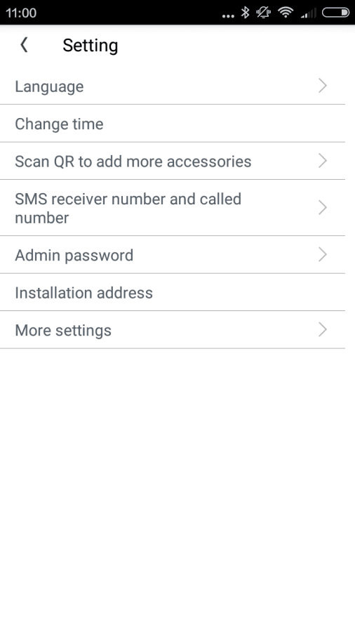 Vcare App Settings