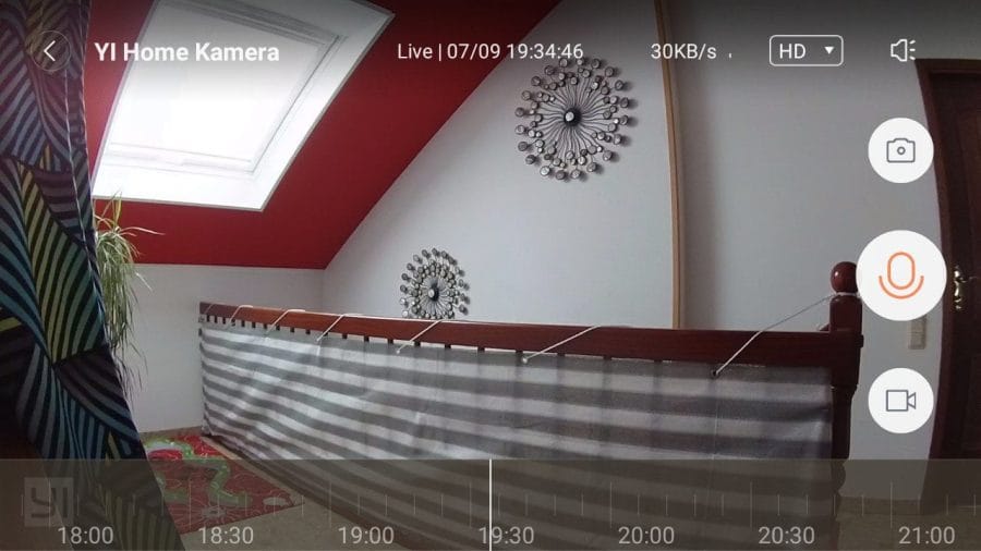 Testaufnahme mit der Yi Home Camera 2 bei Tag