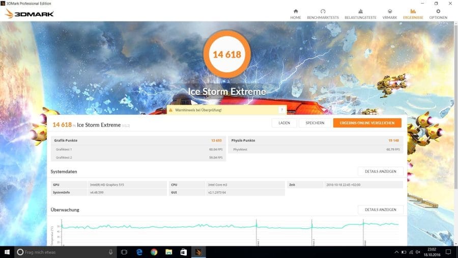 3DMark Bechmarktest IceStorm Extreme