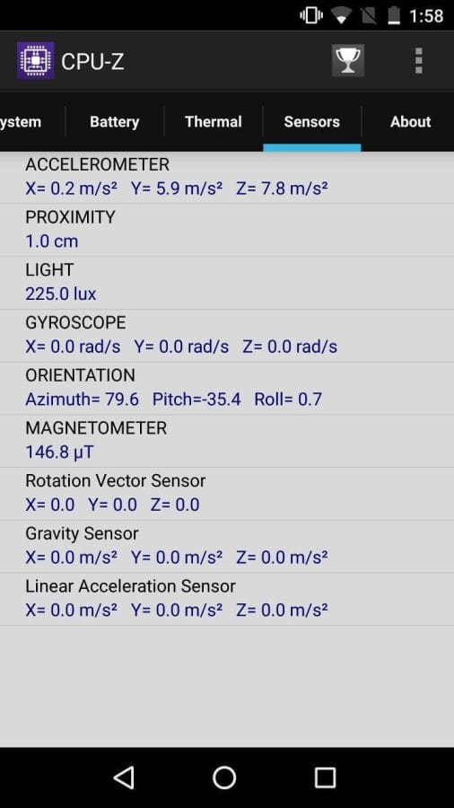 Sensoren Test