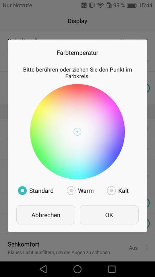 EMUI Displayeinstellungen