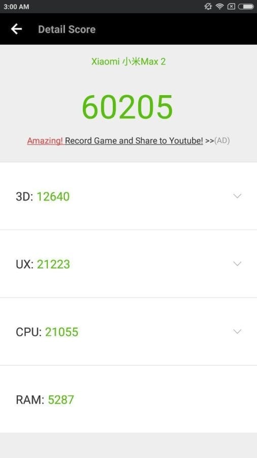 Xiaomi Mi Max 2 AnTuTu Benchmark