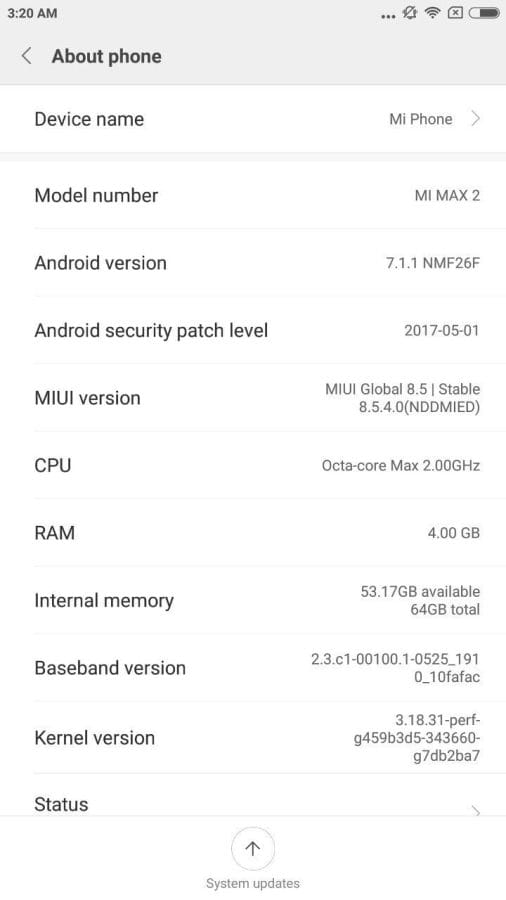 MIUI 8.5 System