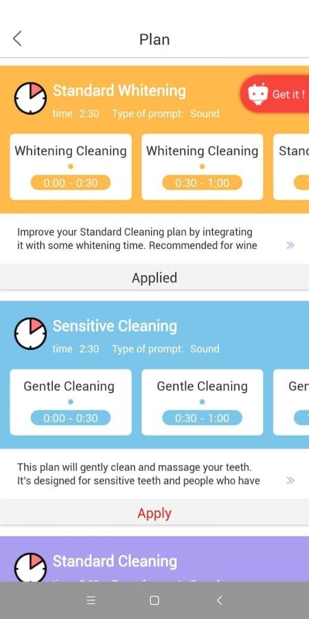 Oclean App - Putzprofile (2)