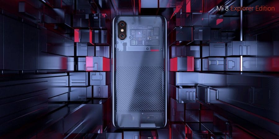 Das Design der Xiaomi Mi8 Explorer Edition mit transparenter Rückseite