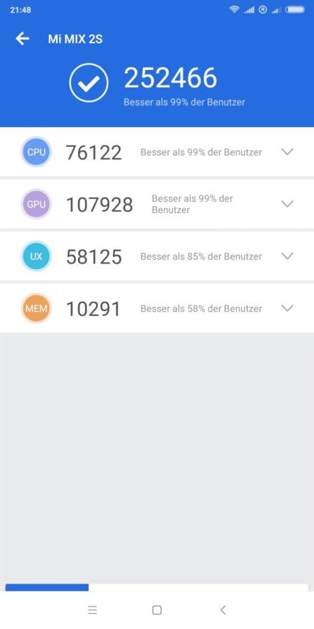 Xiaomi Mi Mix 2S - AnTuTu Benchmarktest