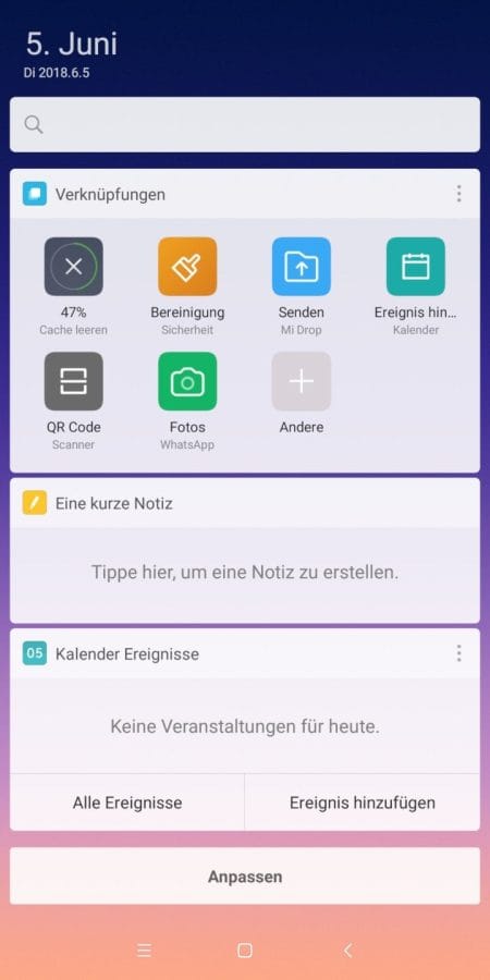 MIUI 9.5 Infoscreen