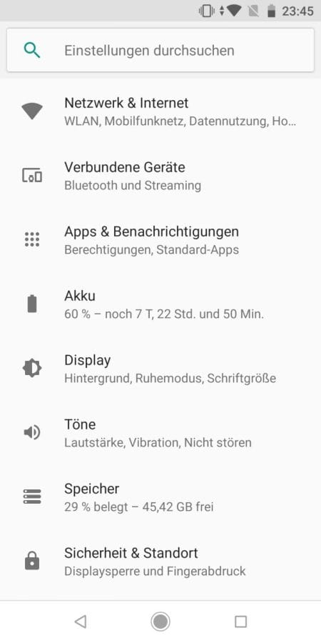 Xiaomi Mi A2 Stock Android Einstellungen