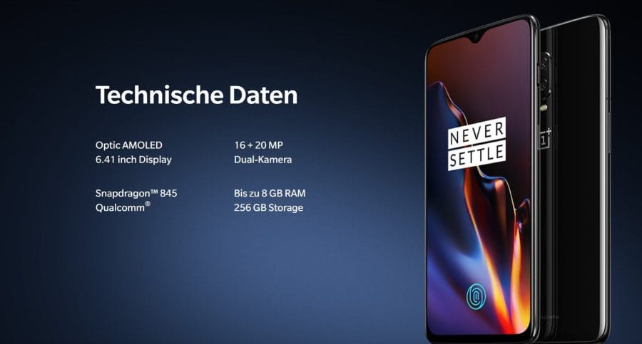 OnePlus 6T technische Daten