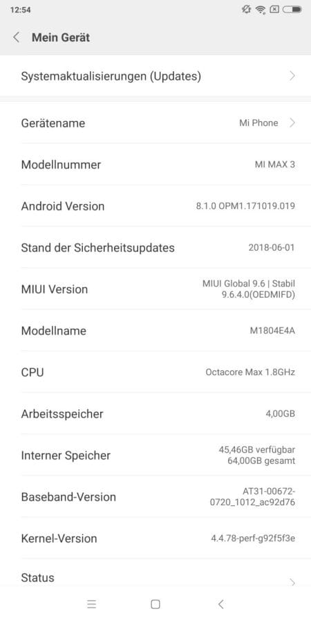 MIUI Einstellungen