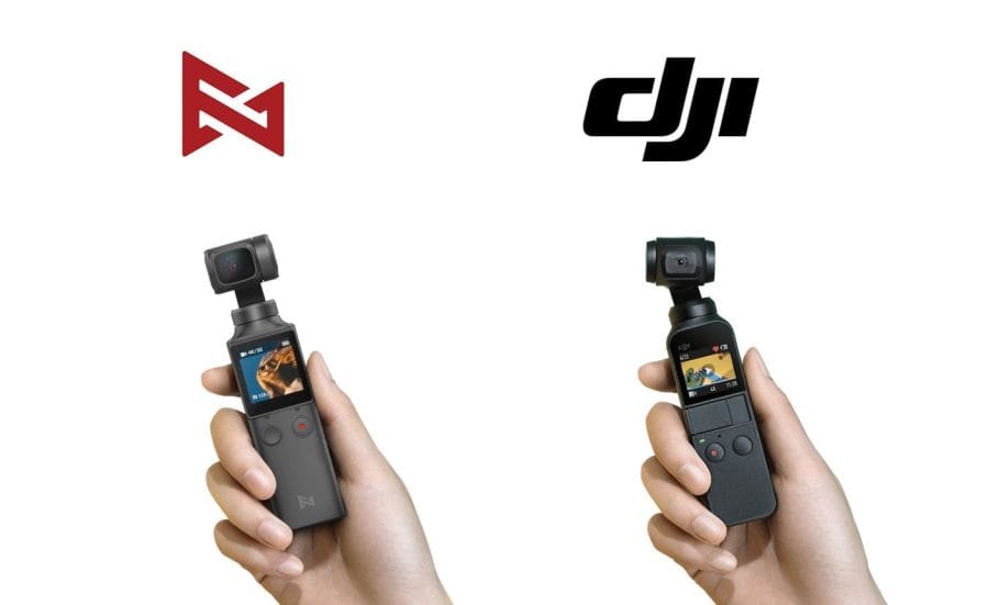 Links FIMI Palm - Rechts DJI Osmo Pocket