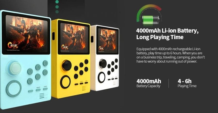 Der Akku mit 4000 mAh Kapazität sorgt für langanhaltendes Gaming.