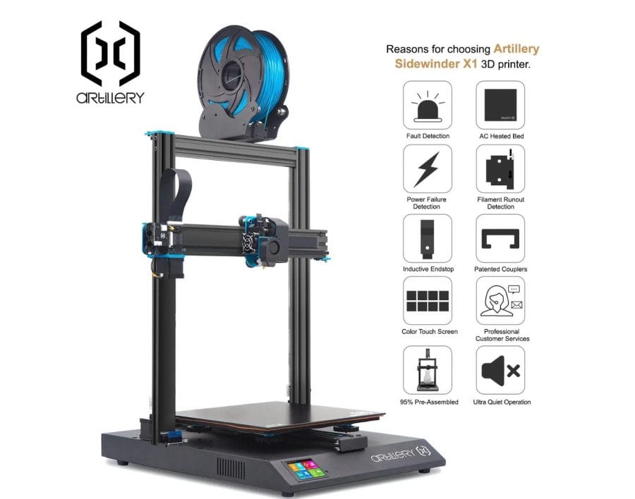 Artillery Sidewinder X1 Funktionen und Spezifikationen