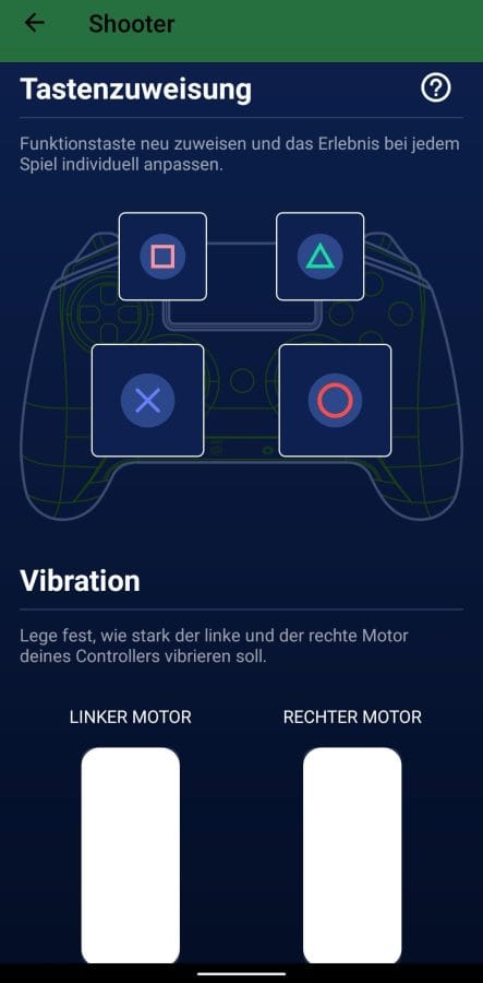 Raiju Android App Tastenzuweisung