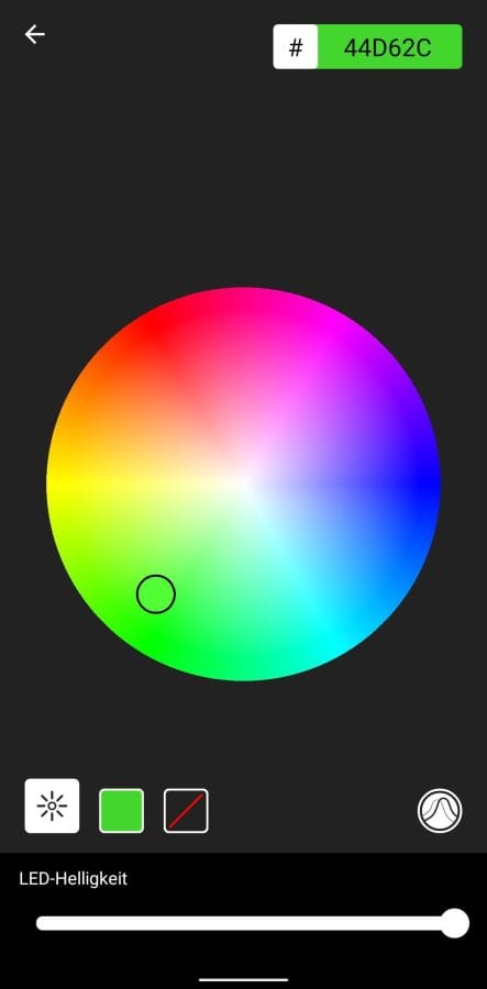 Raiju Android App RGB Chroma Farbwahl