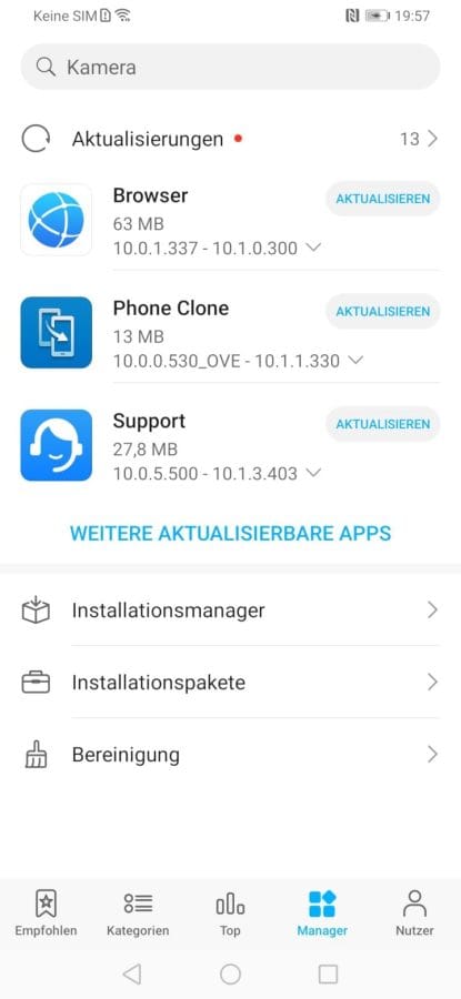 Huawei AppGallery App-Verwaltung