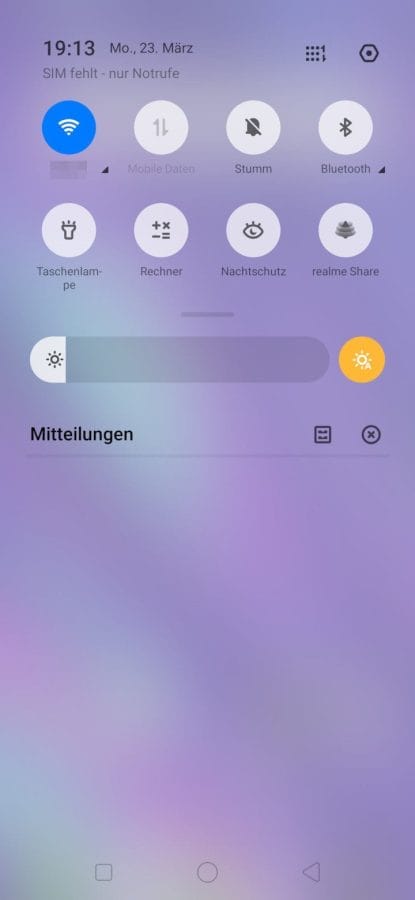 ColorOS 6 - Statusleiste