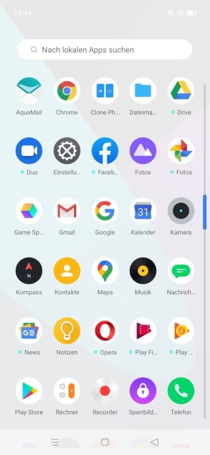 Realme UI - App-Drawer