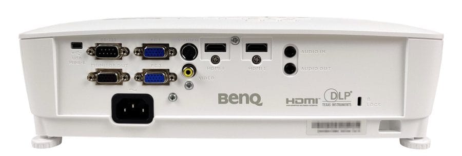 Anschlüsse des BenQ MH535 Beamer.