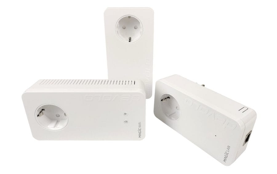 Das devolo Magic 2 WiFi Multiroom Kit mit 3 Adaptern.