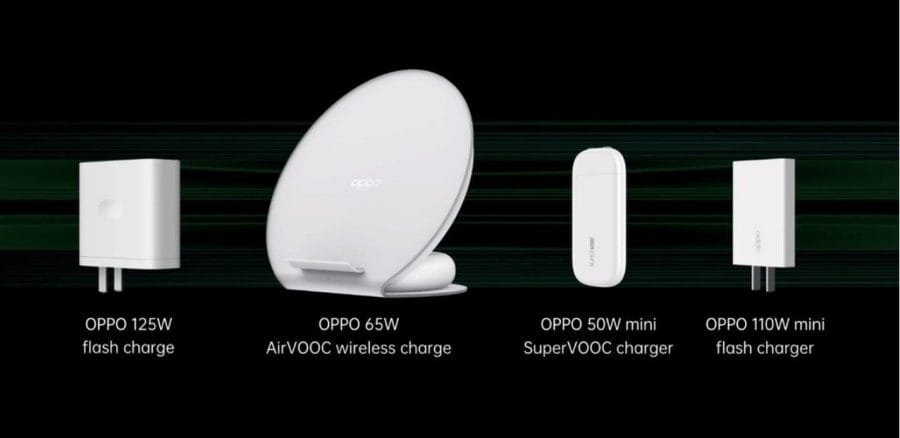 Die neuen OPPO Schnellladegeräte im Überblick.