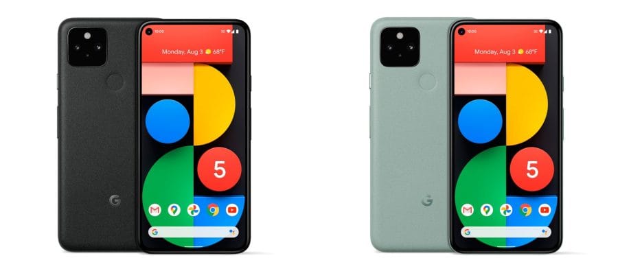 Google Pixel 5 Sorta Sage und Just Black