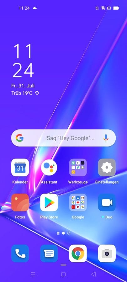 OPPO A72 ColorOS Home