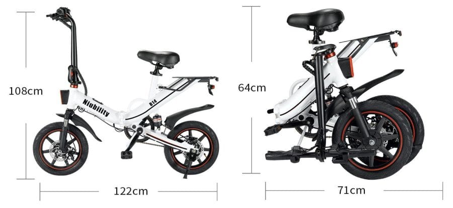 Niubility B14 E-Bike Größe