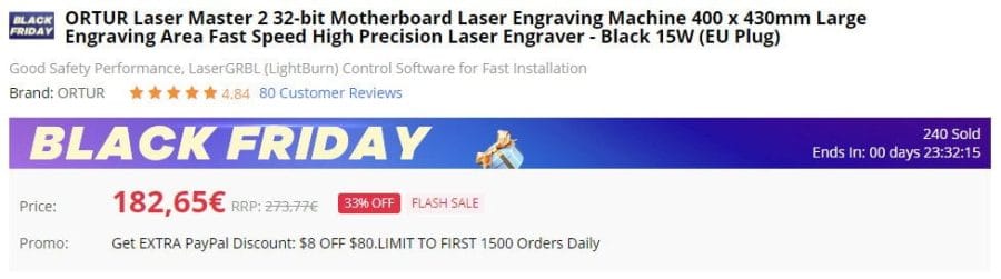 ORTUR Laser Master 2 bei Gearbest kaufen.