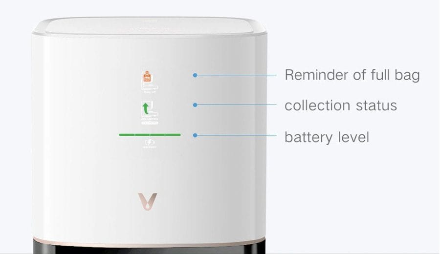 VIOMI S9 Absaugstation mit Hinweisen