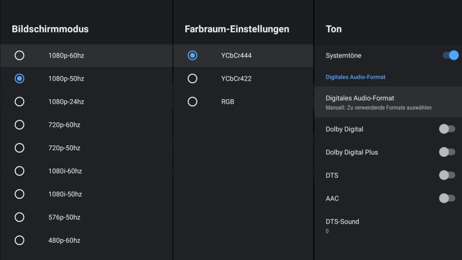 Android TV Einstellungen