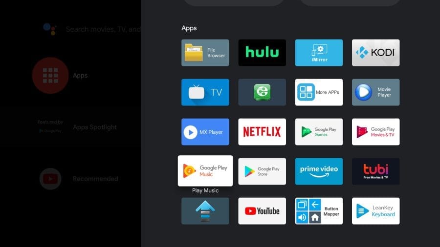 BlitzWolf BW-VP9 Android TV Apps