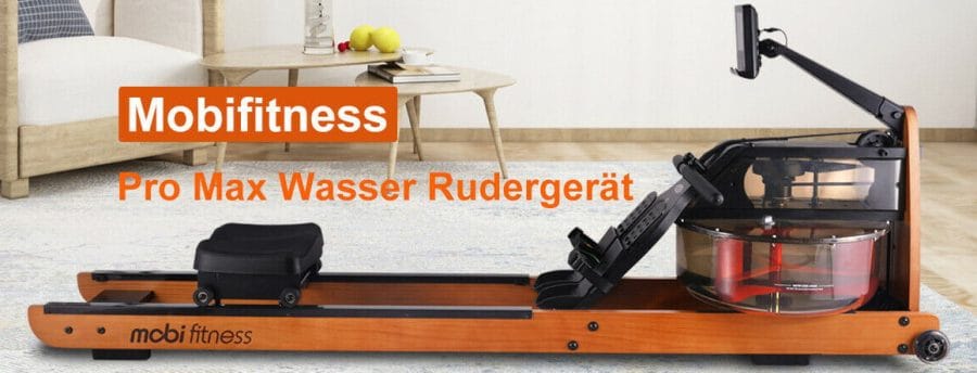 Mobifitness Rudergerät mit Wasser