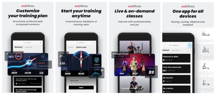 MobiFitness App Funktionen