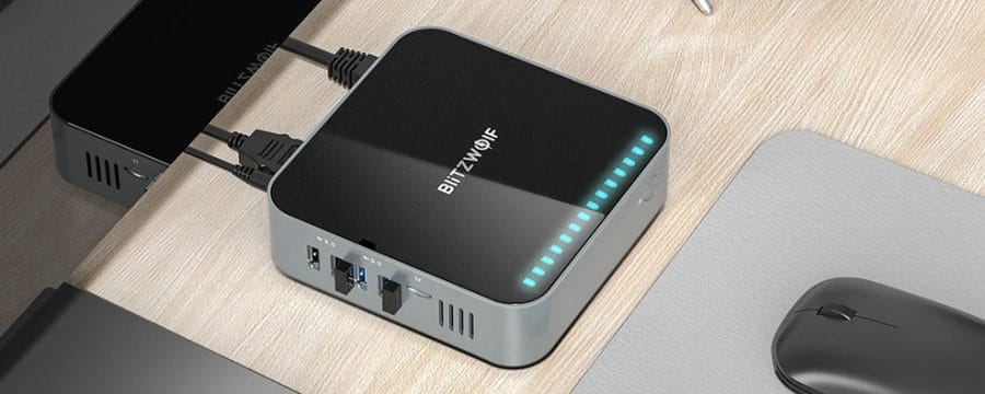 BlitzWolf BW-MPC1 Mini-PC angeschlossen