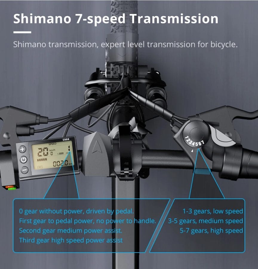 ADO A20 Shimano 7-Gang-Getriebe