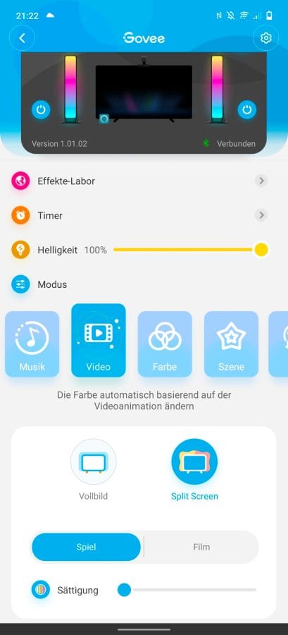 Govee App Modus Video