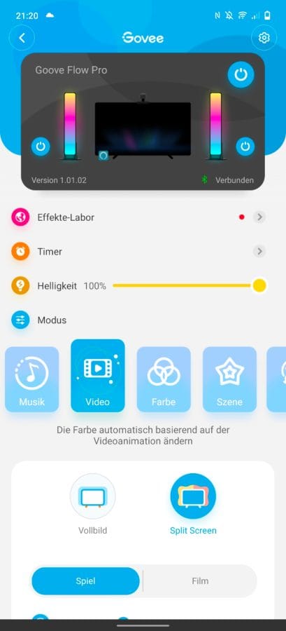 Govee Smart LED Lightbar Verbindung App (3)