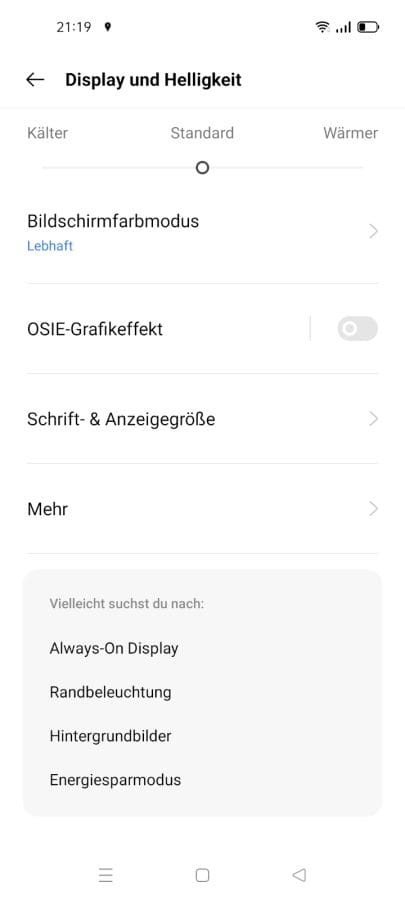 realme GT Master Edition Displayeinstellungen (2)