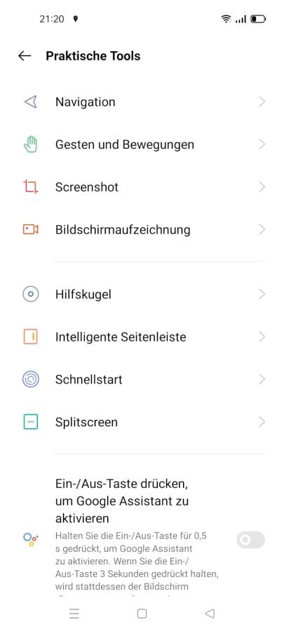 realme UI 2.0 Benutzeroberfläche Praktische Tools