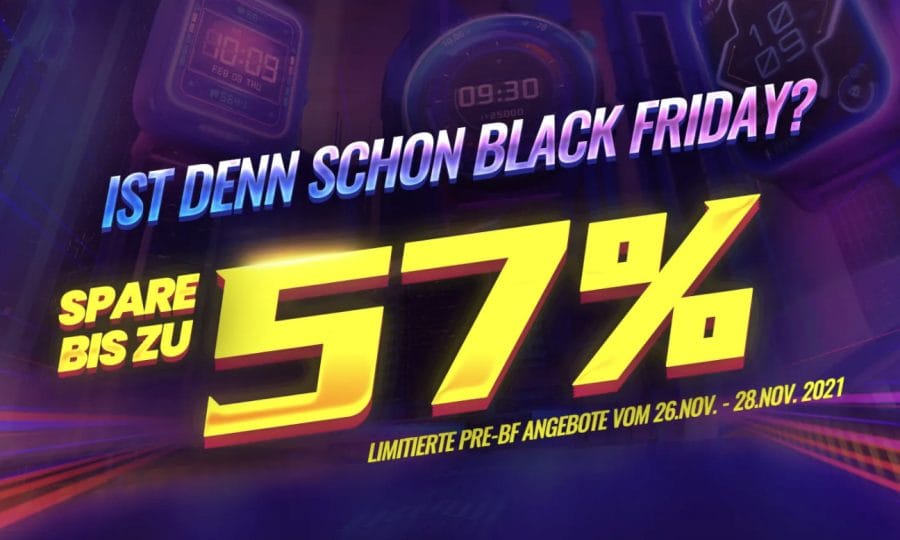 Amazfit Black Friday Angebote 2021 Header