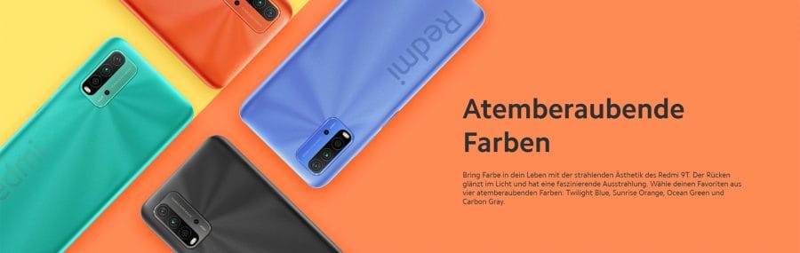 Redmi 9T Smartphone Farben