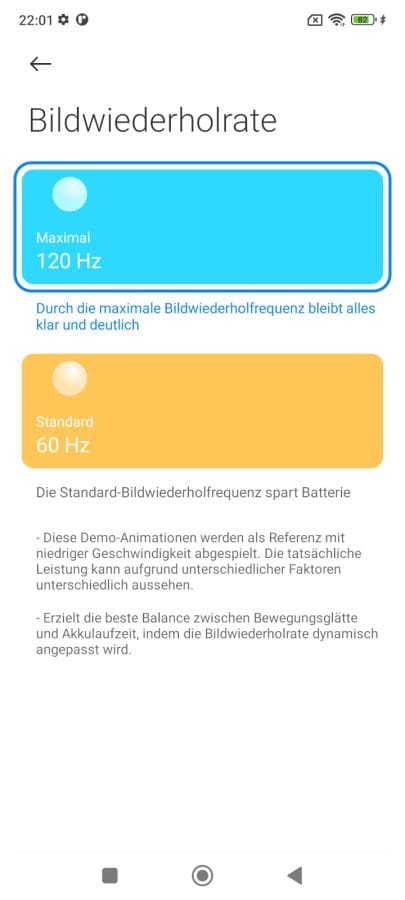 POCO X4 Pro 5G Displayeinstellungen (2)