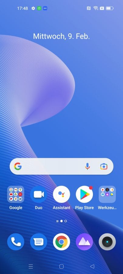 realmeUI 3.0 Homescreen.