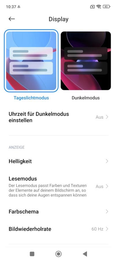 Redmi Note 11 Displayeinstellungen (3)