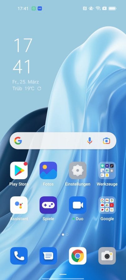 OPPO Find X5 Lite ColorOS Homescreen